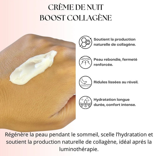 Crème de Nuit Anti Age - Boost Collagène - Elyora Paris