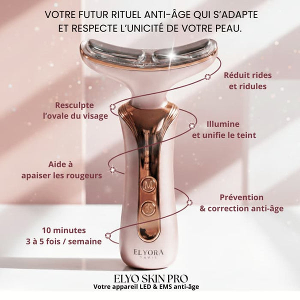 Elyo Skin Pro - Appareil anti - âge LED & EMS - Elyora Paris
